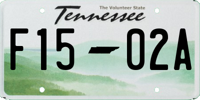TN license plate F1502A