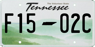 TN license plate F1502C