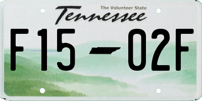 TN license plate F1502F