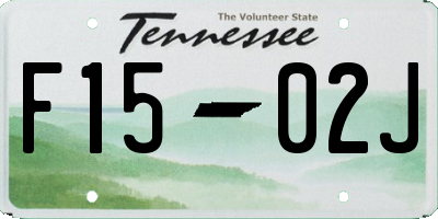TN license plate F1502J