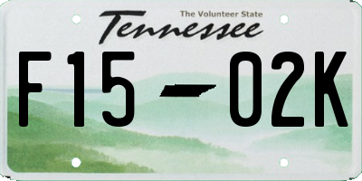 TN license plate F1502K