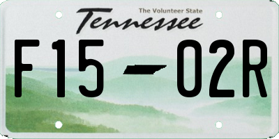 TN license plate F1502R