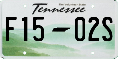 TN license plate F1502S