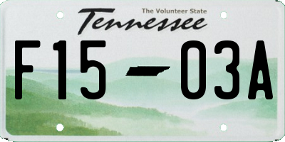 TN license plate F1503A
