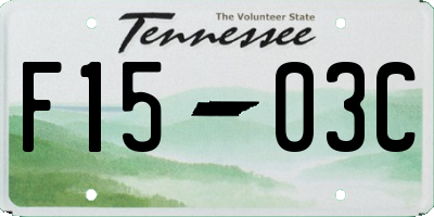 TN license plate F1503C