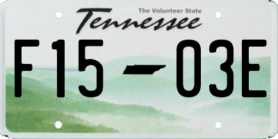 TN license plate F1503E
