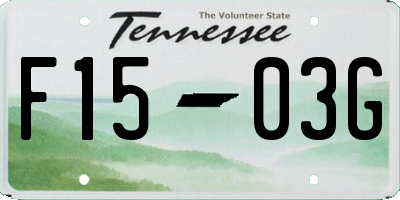 TN license plate F1503G