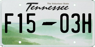 TN license plate F1503H