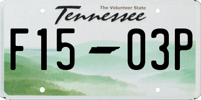 TN license plate F1503P