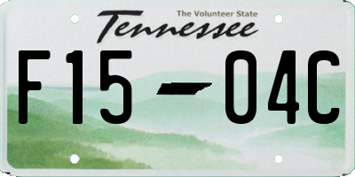TN license plate F1504C