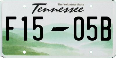TN license plate F1505B