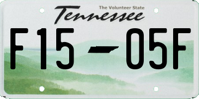 TN license plate F1505F