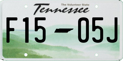 TN license plate F1505J
