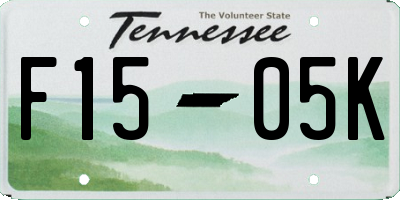 TN license plate F1505K