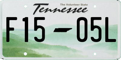 TN license plate F1505L