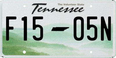TN license plate F1505N