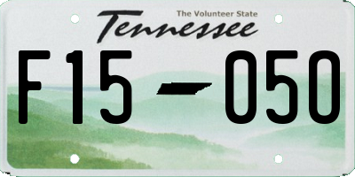 TN license plate F1505O
