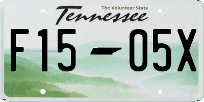 TN license plate F1505X