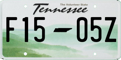 TN license plate F1505Z