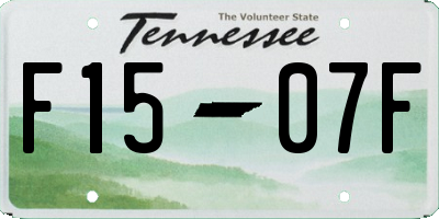 TN license plate F1507F