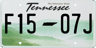 TN license plate F1507J