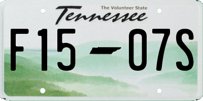 TN license plate F1507S
