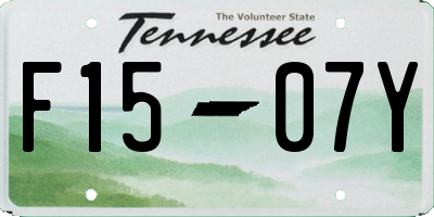 TN license plate F1507Y