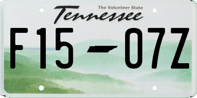 TN license plate F1507Z