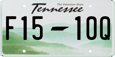 TN license plate F1510Q