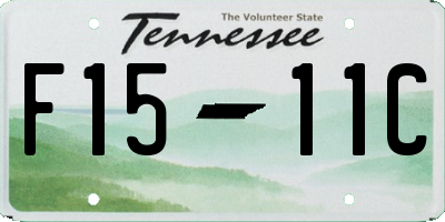TN license plate F1511C