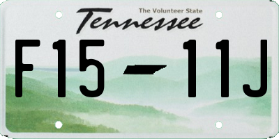TN license plate F1511J