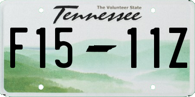 TN license plate F1511Z