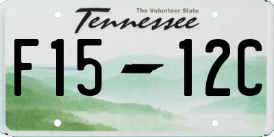 TN license plate F1512C