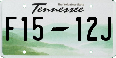 TN license plate F1512J