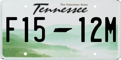 TN license plate F1512M