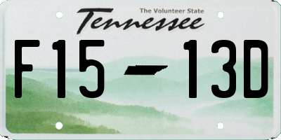 TN license plate F1513D