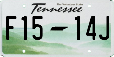 TN license plate F1514J