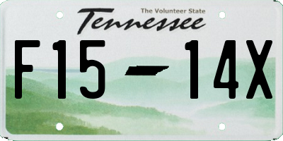 TN license plate F1514X