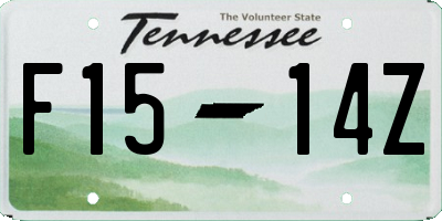 TN license plate F1514Z