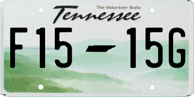 TN license plate F1515G