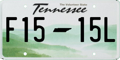 TN license plate F1515L