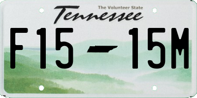 TN license plate F1515M