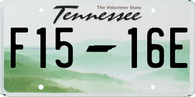 TN license plate F1516E