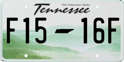 TN license plate F1516F