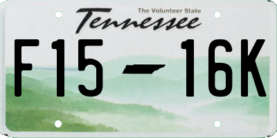 TN license plate F1516K