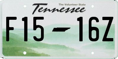 TN license plate F1516Z