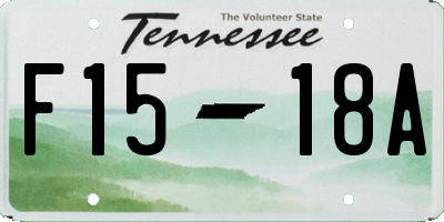 TN license plate F1518A