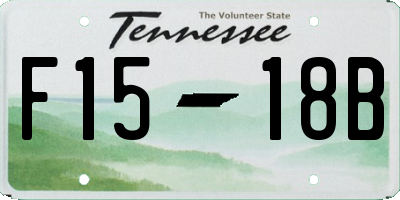 TN license plate F1518B