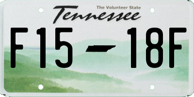 TN license plate F1518F