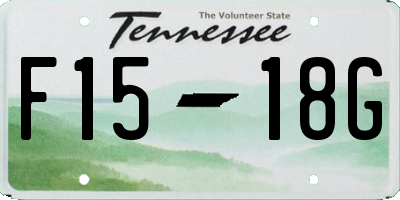 TN license plate F1518G